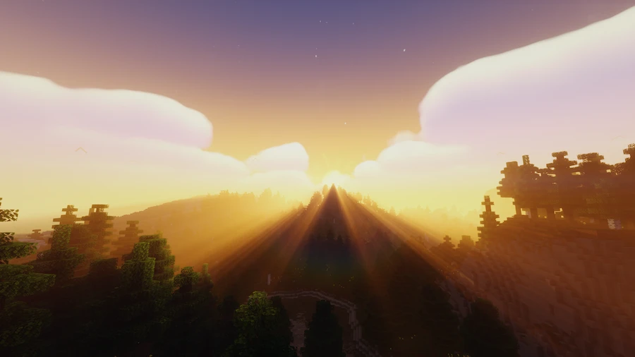 AstraLex Shaders Comparison sunset