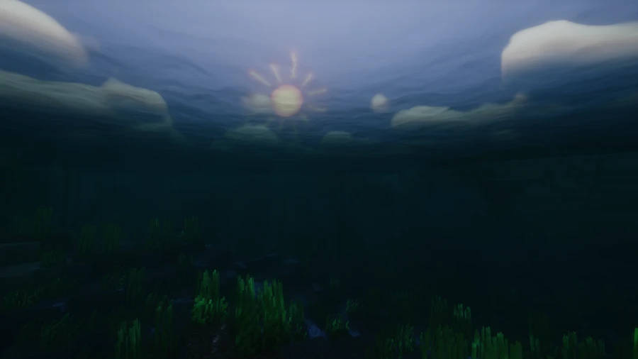 AstraLex Shaders Comparison underwater