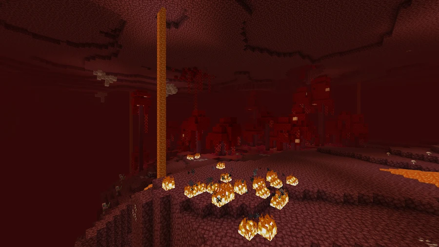 Vanilla  Shaders Comparison nether