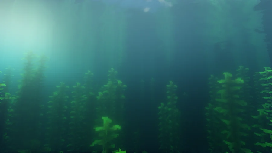 Bliss Shaders comparison underwater