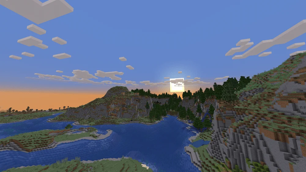Vanilla Shaders Comparison sunset
