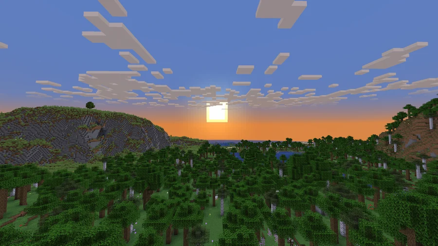 Vanilla Shaders Comparison sunset