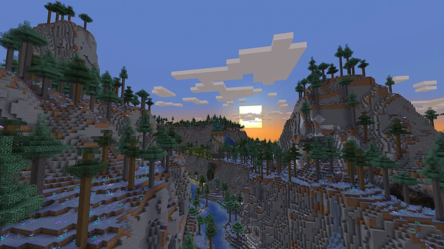Vanilla Shaders Comparison sunset
