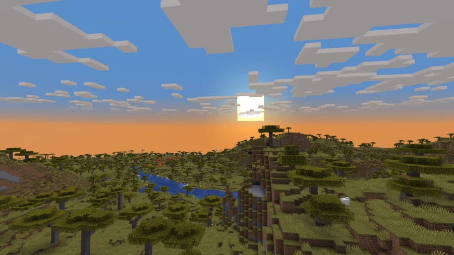 Vanilla Shaders comparison sunset