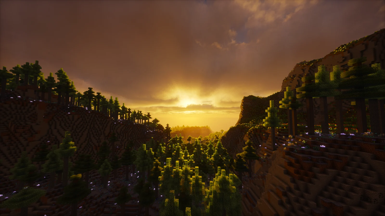 Photon Shaders comparison sunset