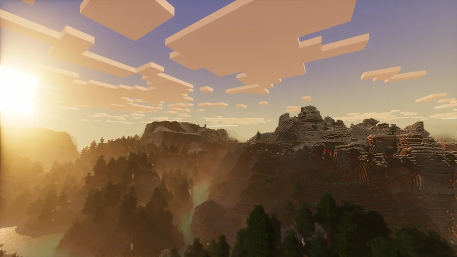 Shrimple Shaders Comparison sunset