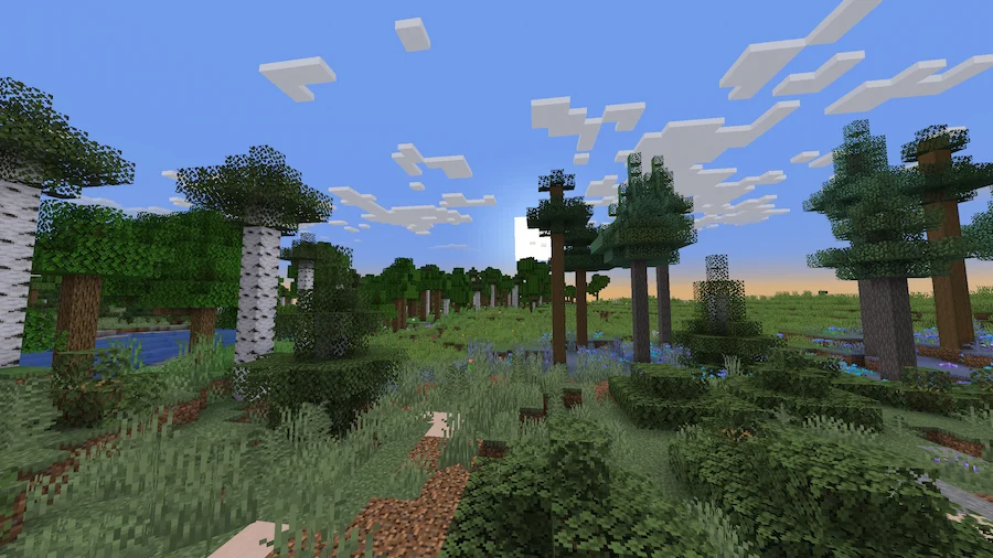 Vanilla Shaders Comparison sunset