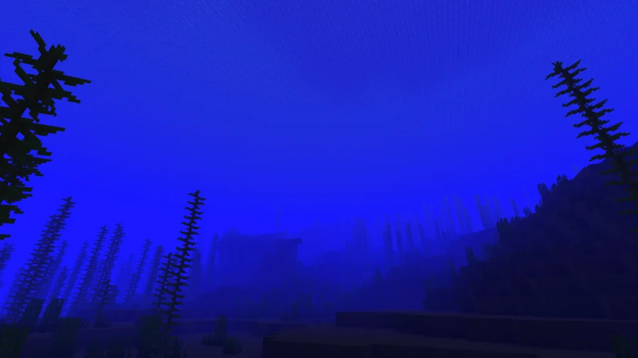 Super Duper Vanilla Shaders comparison underwater