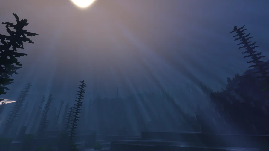 Super Duper Vanilla Shaders comparison underwater