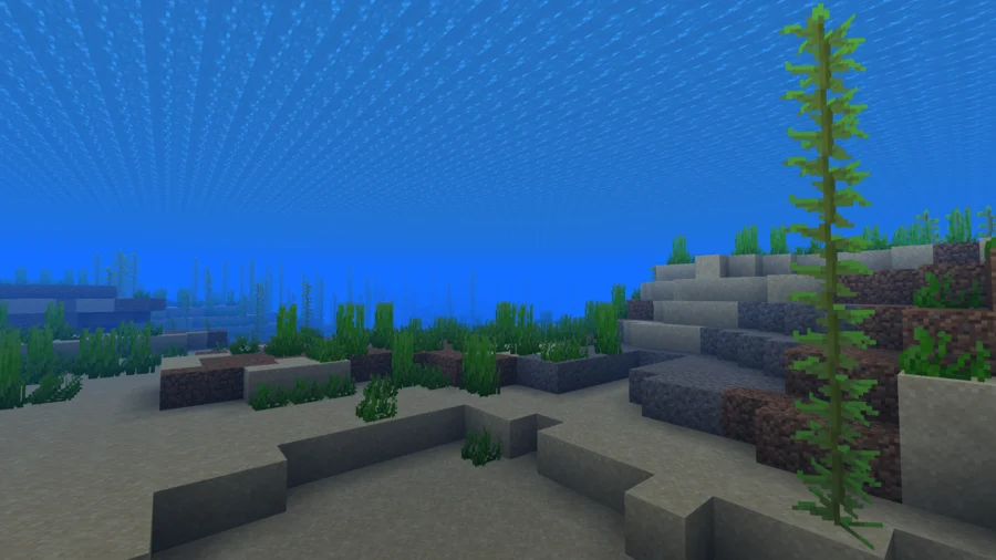 Vanilla Shaders comparison underwater