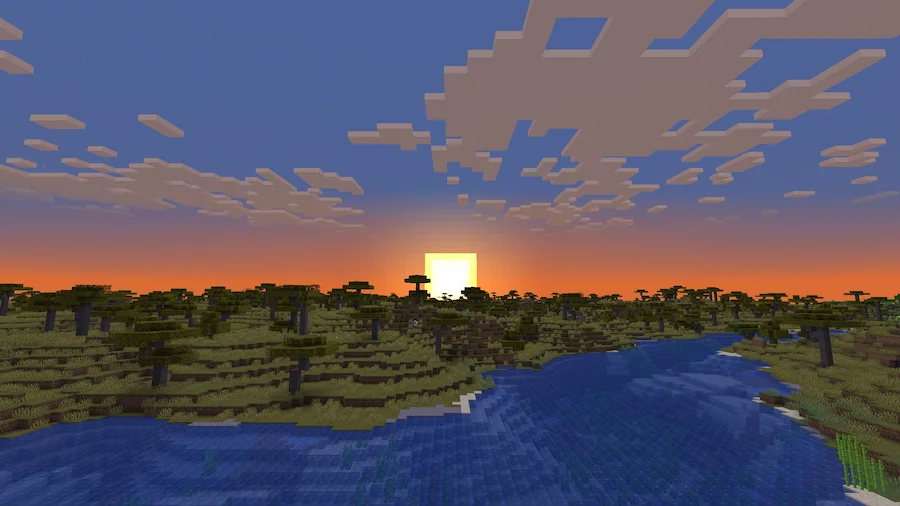 Vanilla Shaders comparison sunset