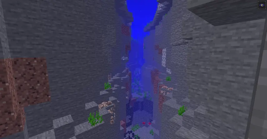 under water