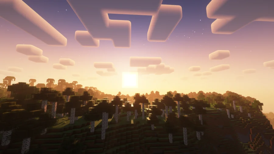 Rethinking Voxels Shaders comparison sunset