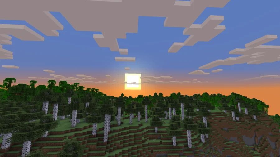 Vanilla Shaders comparison sunset