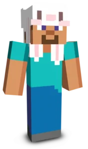 Steve Wears a Bunny Hat Minecraft Skin