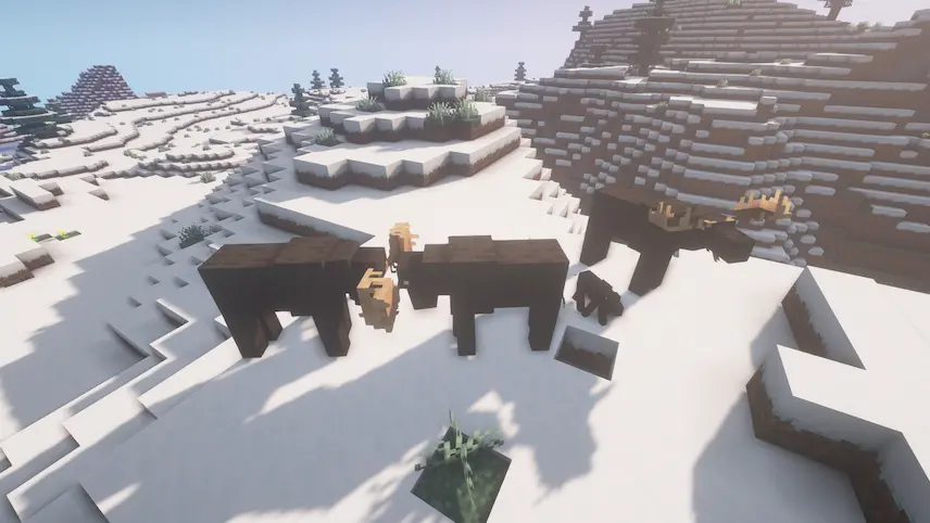 moose in swnow biome