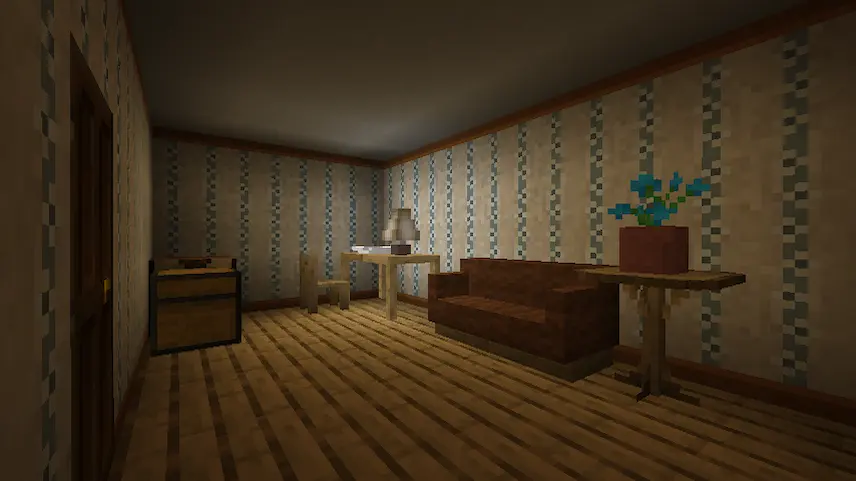 lamp, sofa, and plants