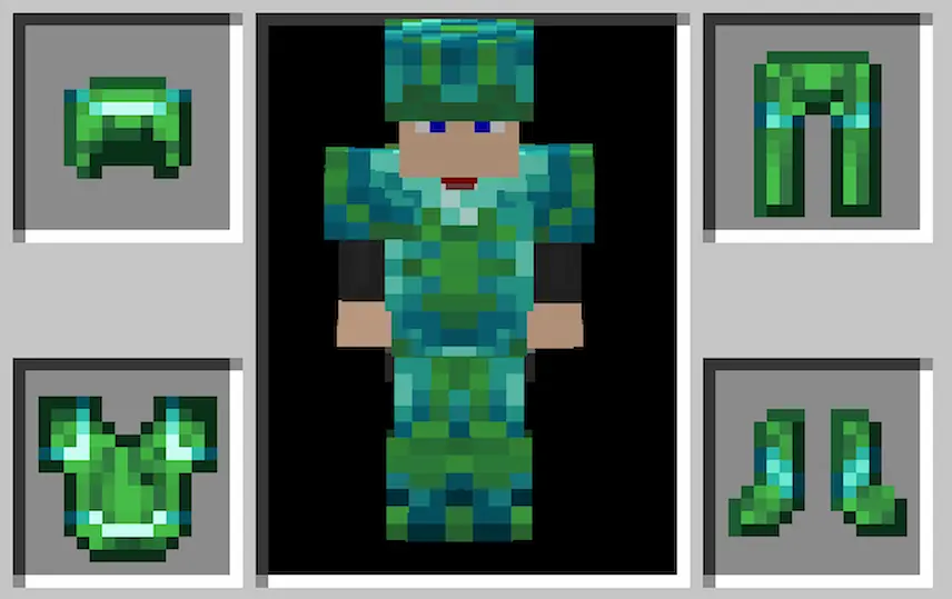 turtle armor set on player