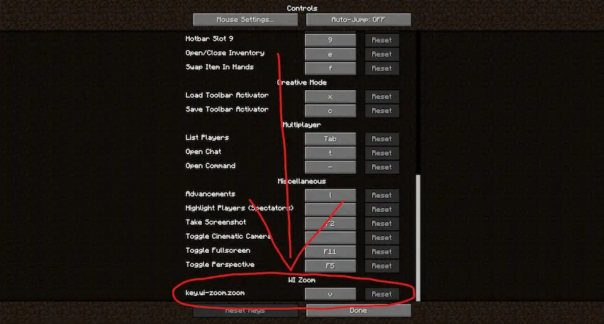 zoom key