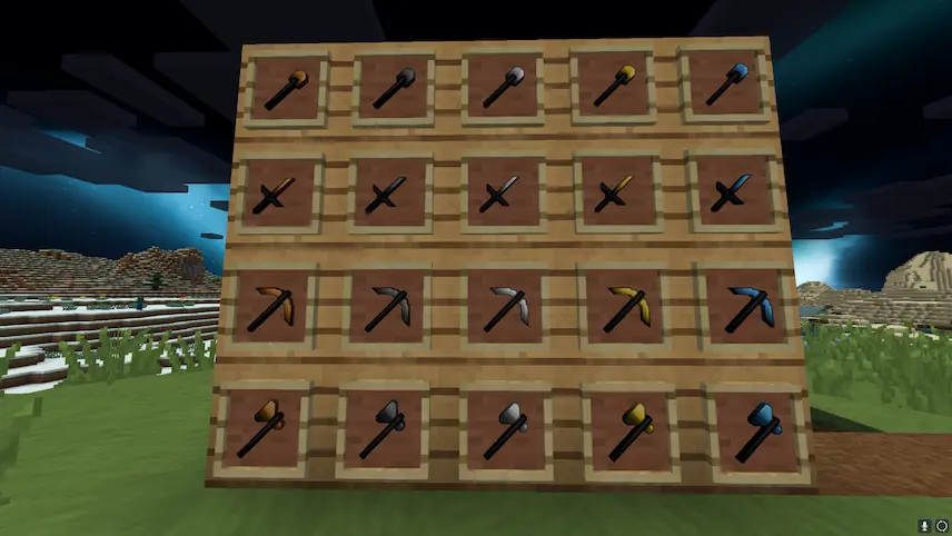 weapons and tools