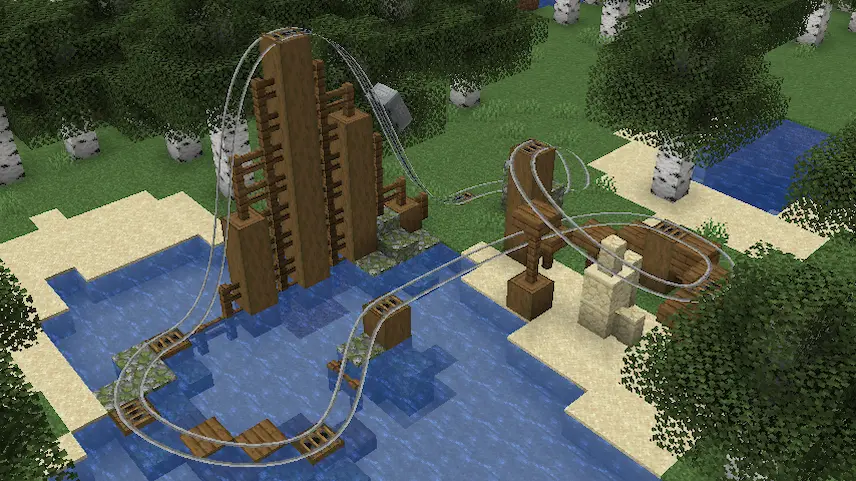 View of the basic lift hill track