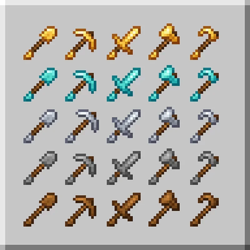 weapons and tools