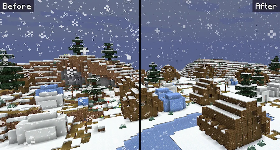 comparison snow
