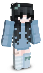 Aesthetic Blue Girl Minecraft Skin Aesthetic Blue Girl Skin