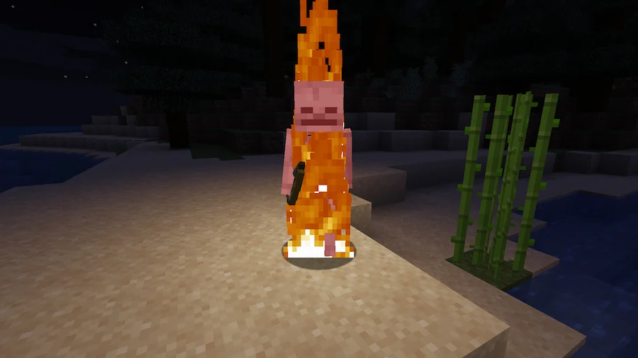 skeleton or any entity on fire will emit light
