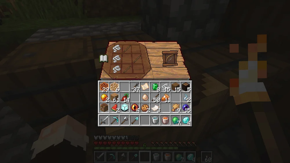 crafting table ui