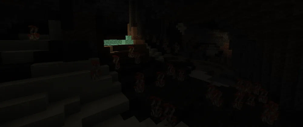Naturally generated guano caves biome