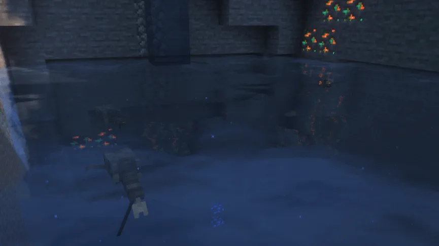 Lepidurus in a cave pond in a jungle (with shaders)