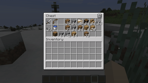 items Sorting on chest