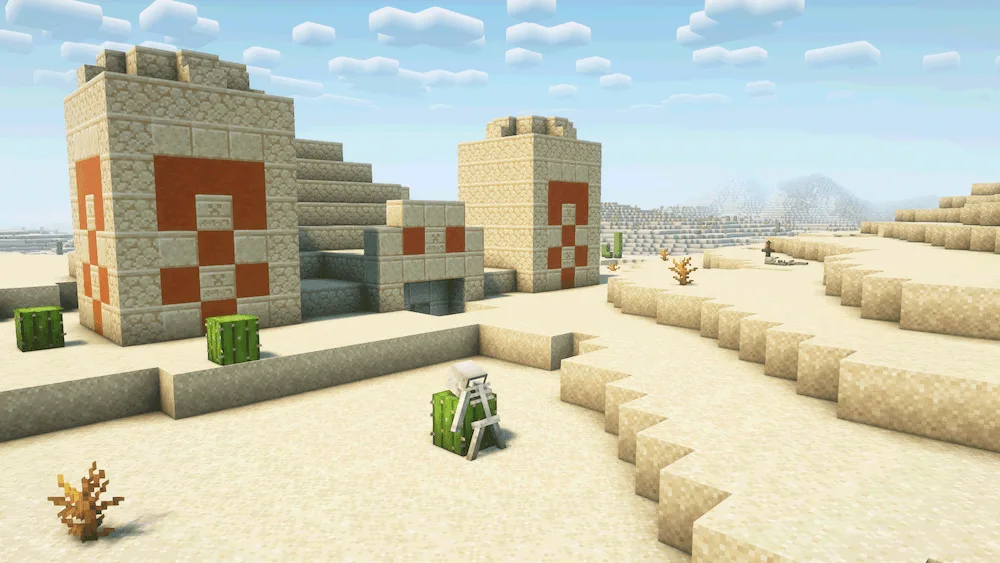 skeleton generated in the desert