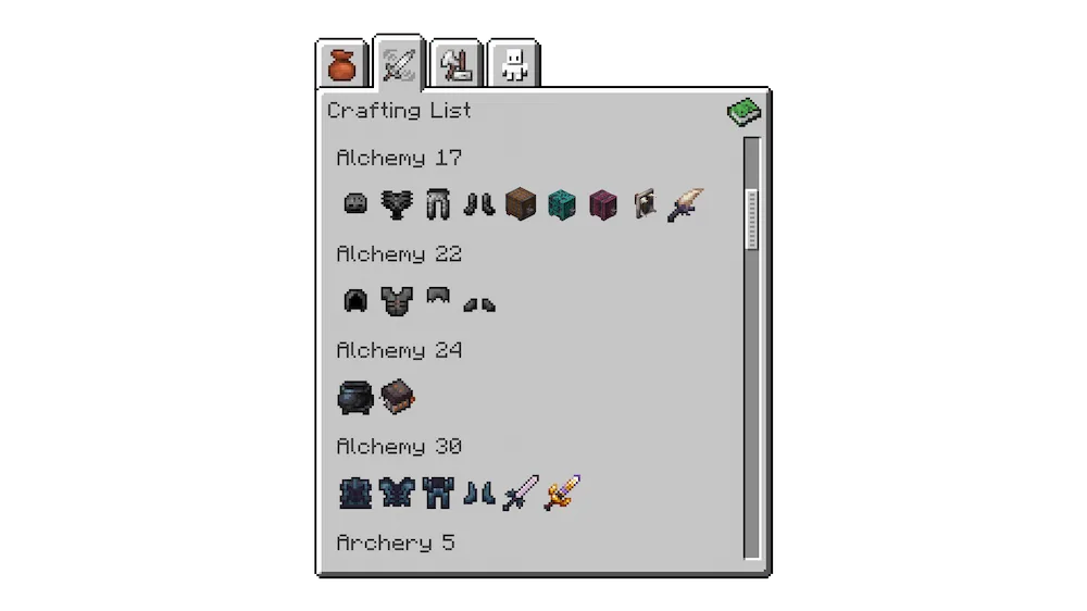 Crafting Screen