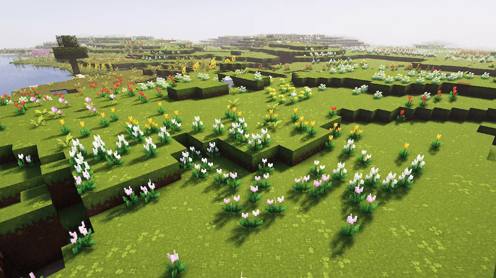 Block texture variations in flowers and grass blocks