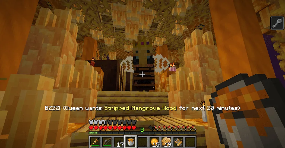 The Bee Queen will happily trade for all kinds of structures