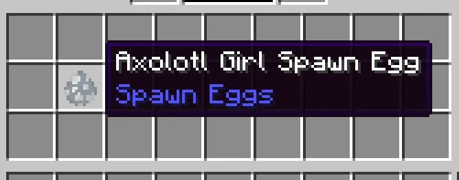 Axolotl girl spawn egg