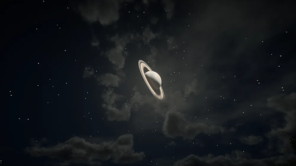 Saturn（First quarter moon)