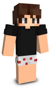 Black Shirt Polka Boy Skin