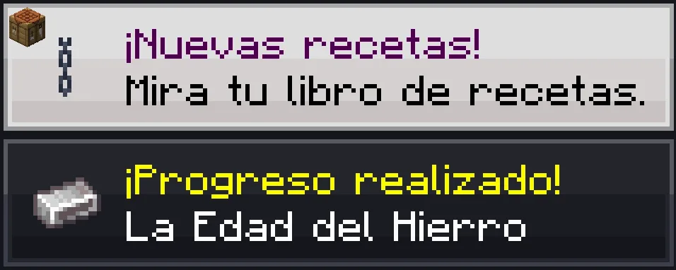 Recipe and Advancement Toasts