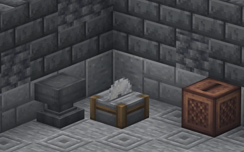 Anvil, Stonecutter and Jukebox