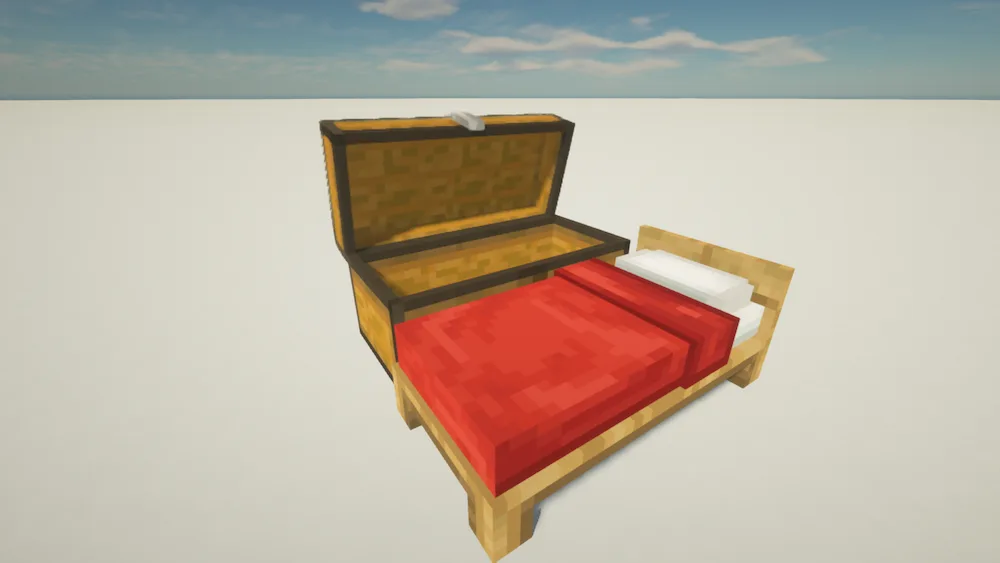 bed and chest