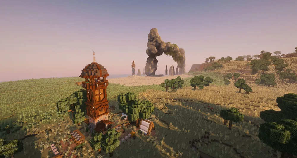 Pillager encampment near the ocean