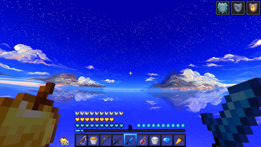 intense blue sky