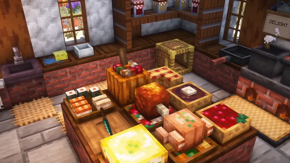 food placed