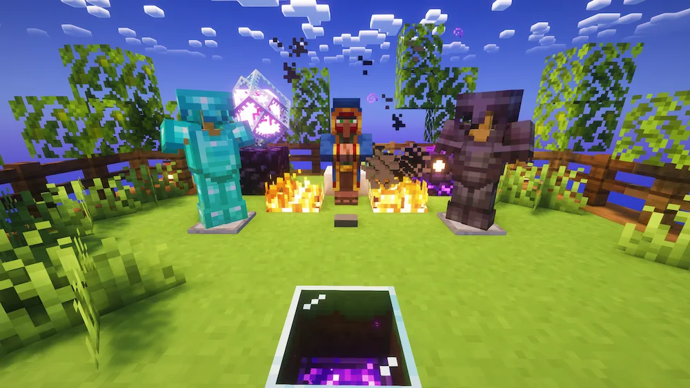 armor, fire and some blocks