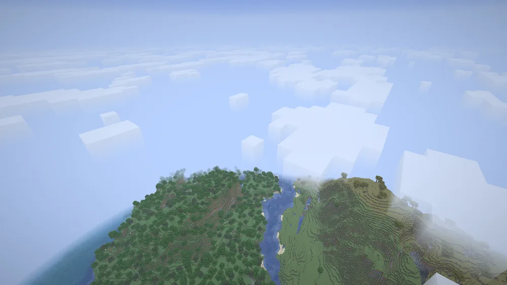 Flipped gradient above the clouds