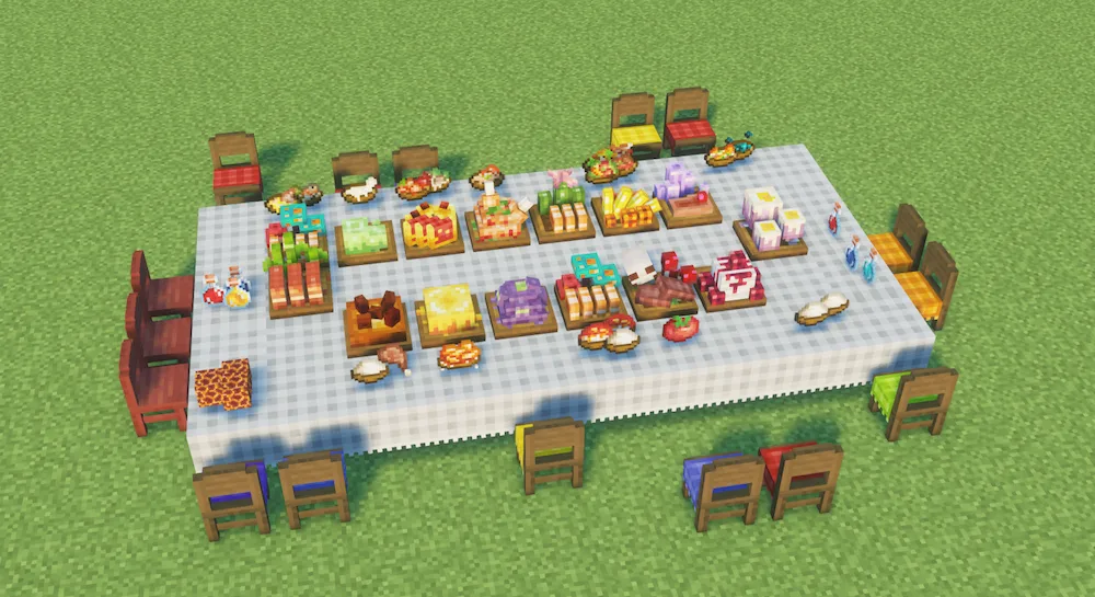 some food on table