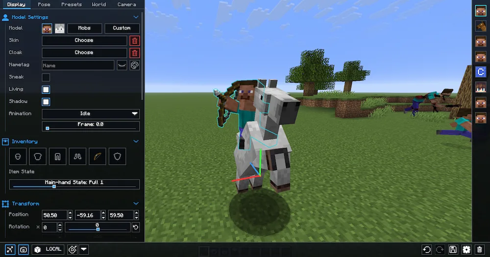 custom entity pose
